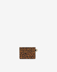 Oskan Suede Leopard Card Holder
