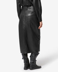NILAURIA FAUX-LEATHER SKIRT