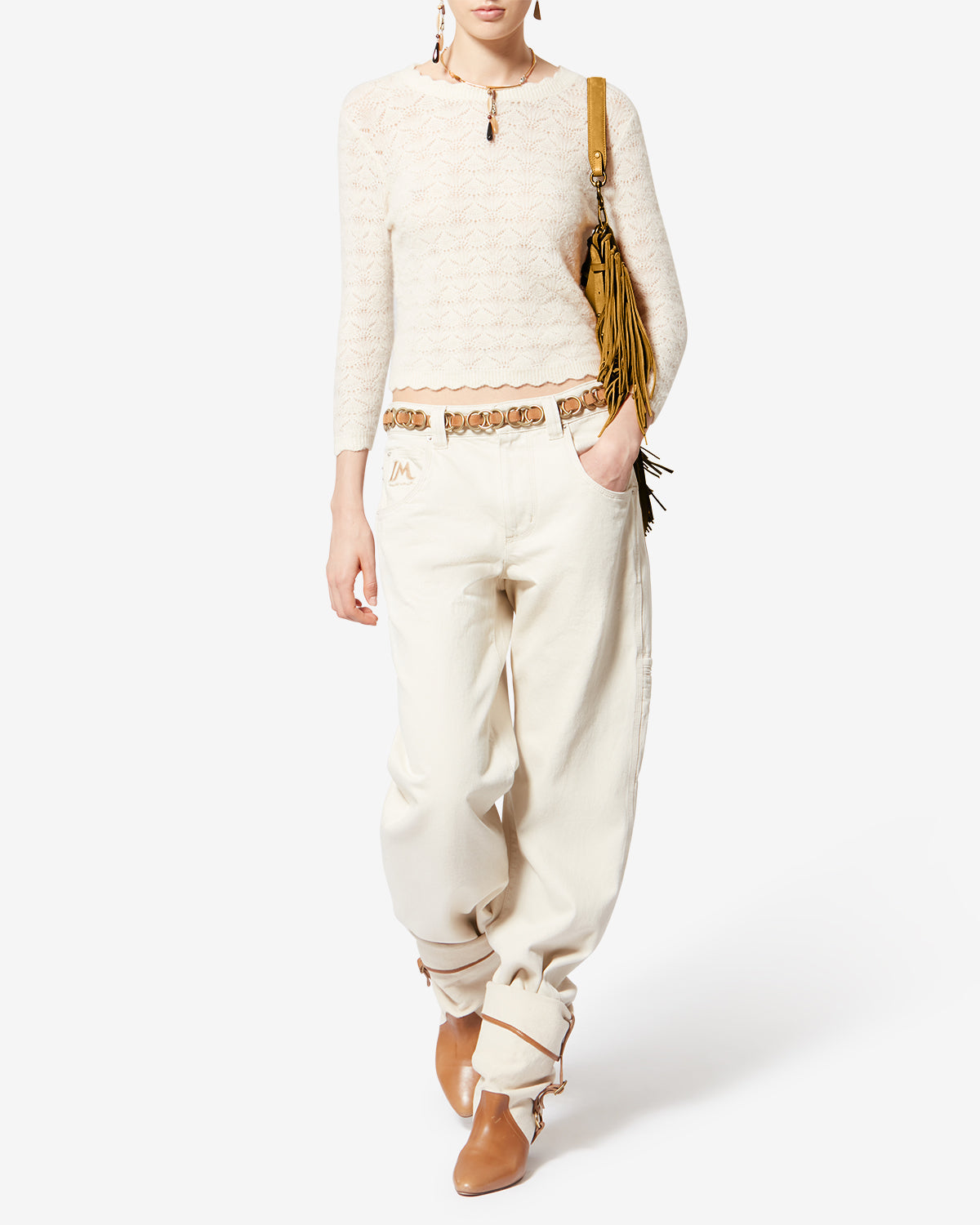 OSKAN SOFT ZIPPED BAG FRINGE