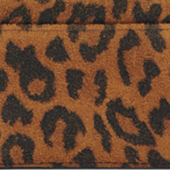 Oskan Suede Leopard Card Holder
