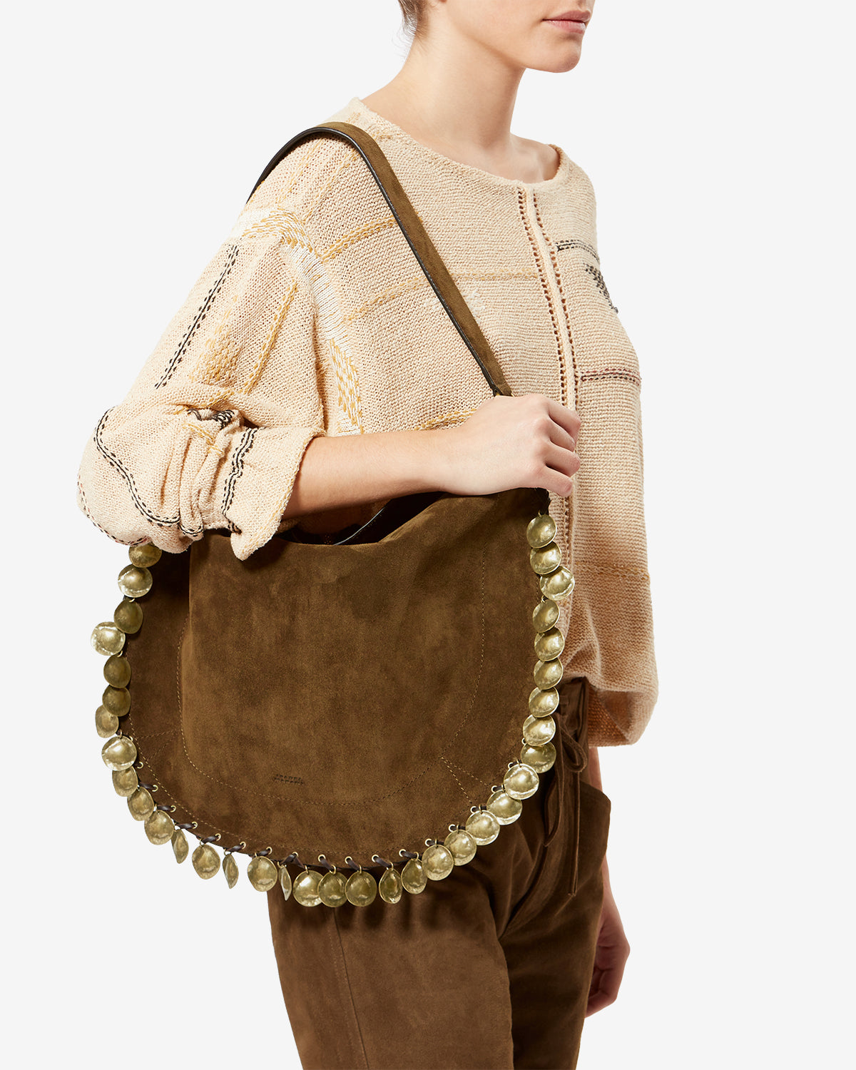 OSKAN HOBO SOFT BAG MEDALLIONS