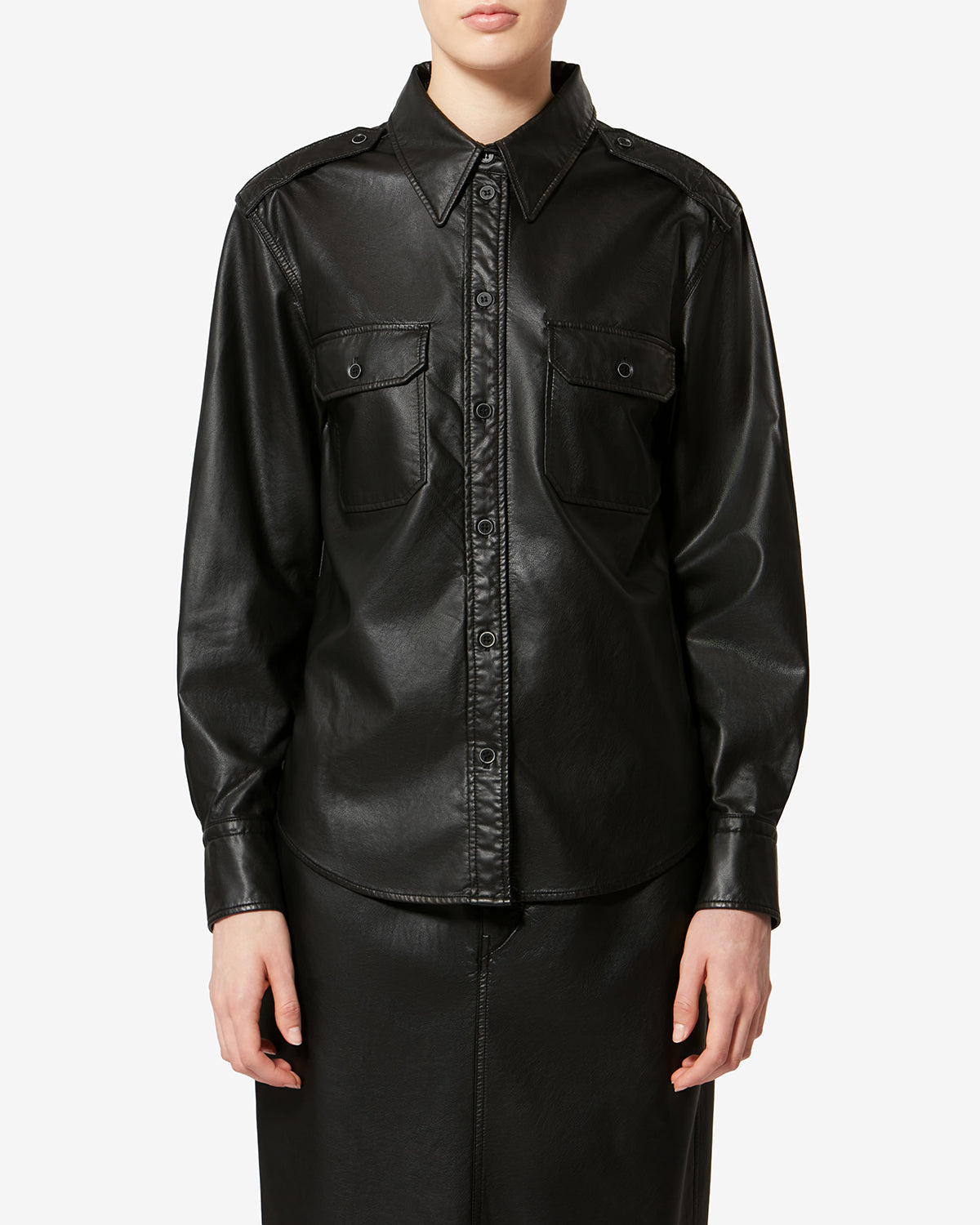 NOEE SHIRT FAUX LEATHER