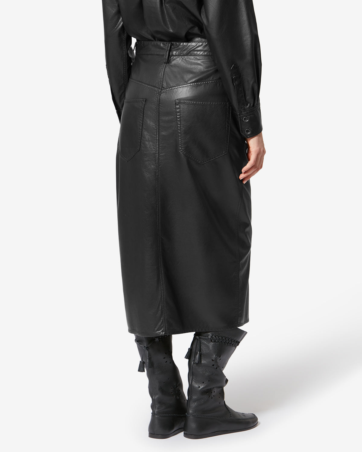 NILAURIA FAUX-LEATHER SKIRT