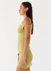 Zander Mini Dress - Green Olive