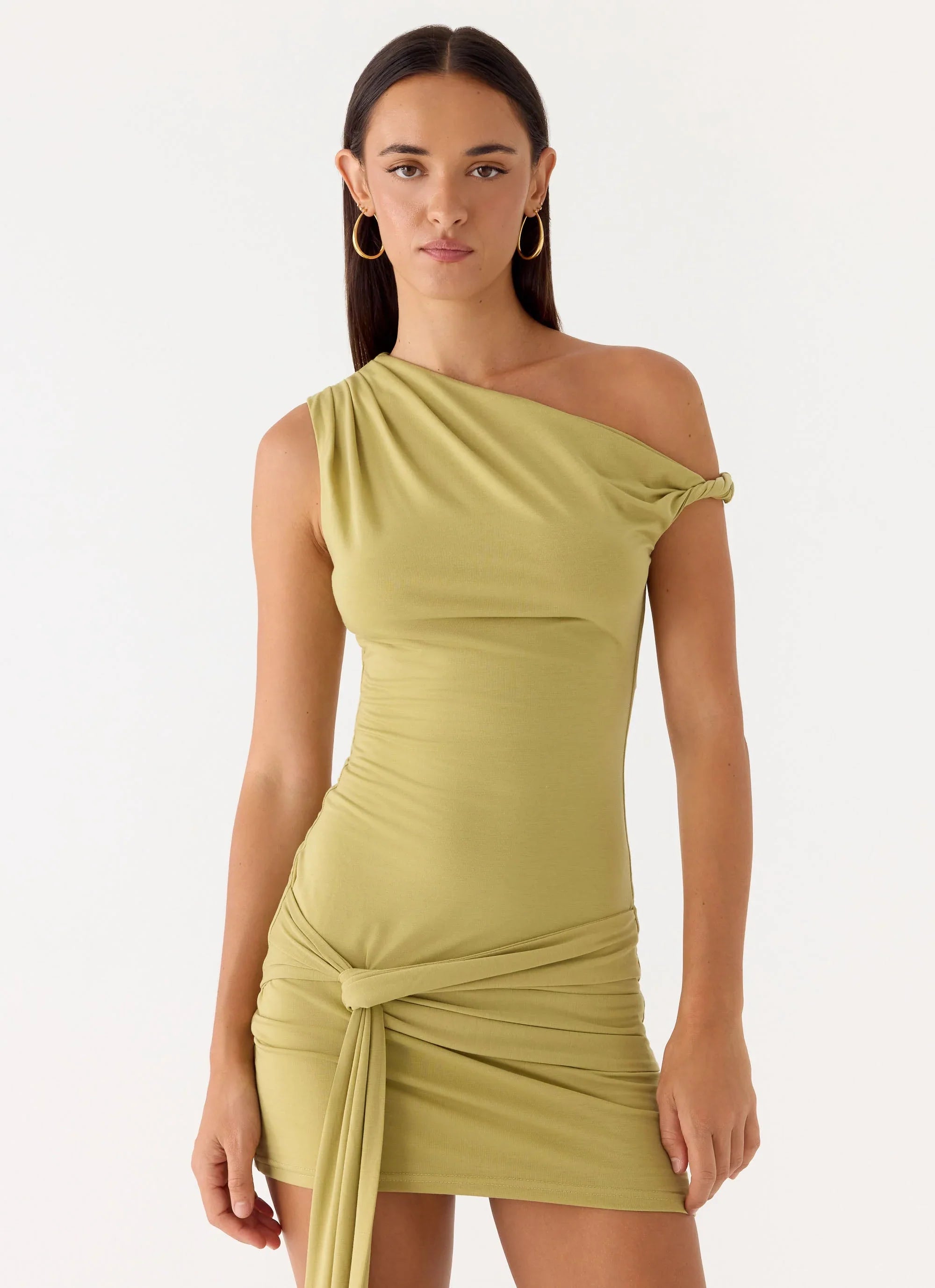 Zander Mini Dress - Green Olive