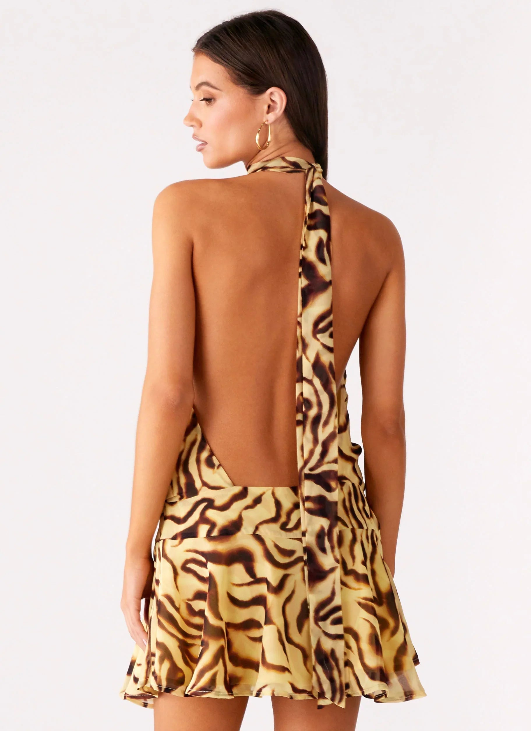 Zulla Backless Mini Dress - Laguna Print